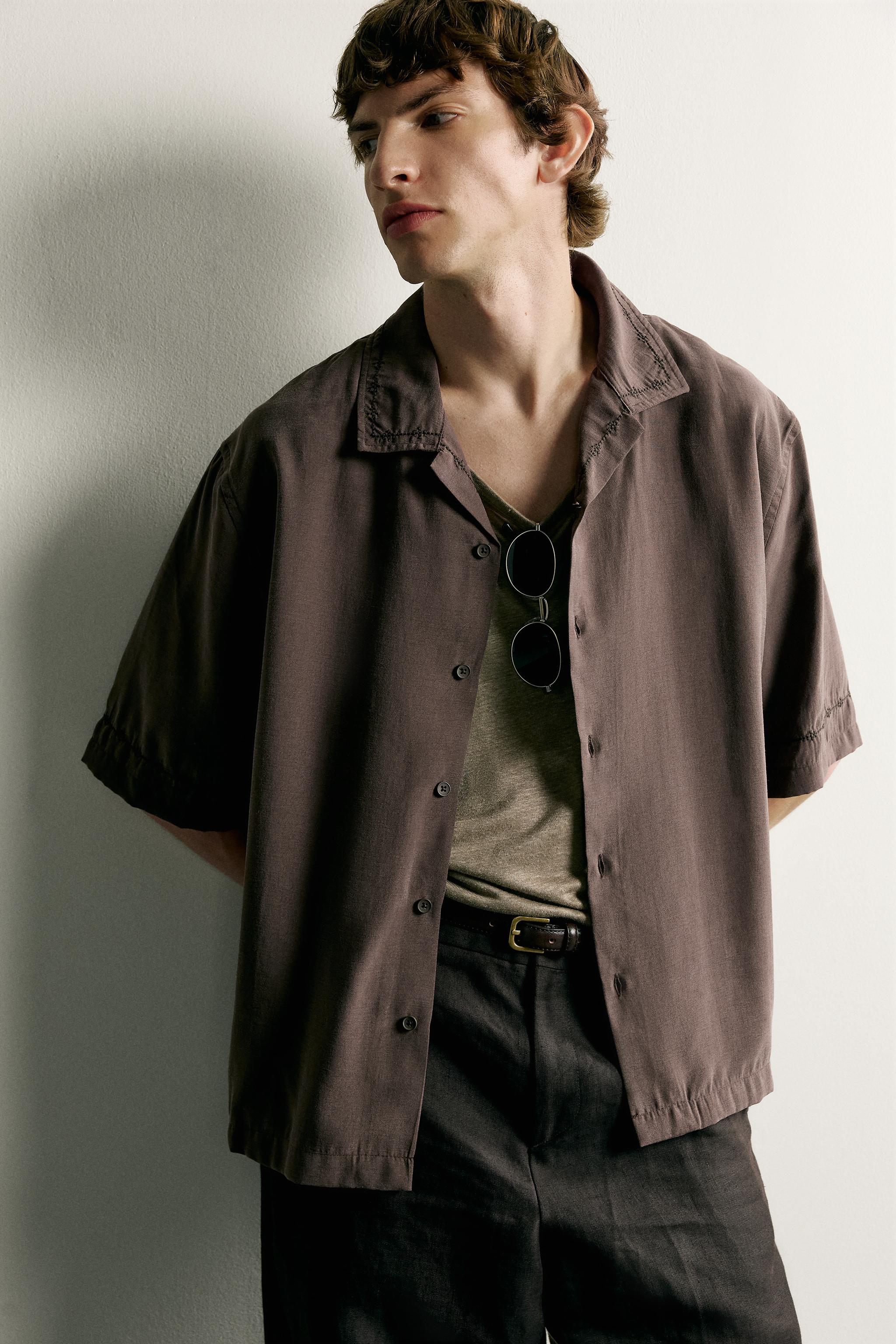 EMBROIDERED RELAXED-FIT SHIRT